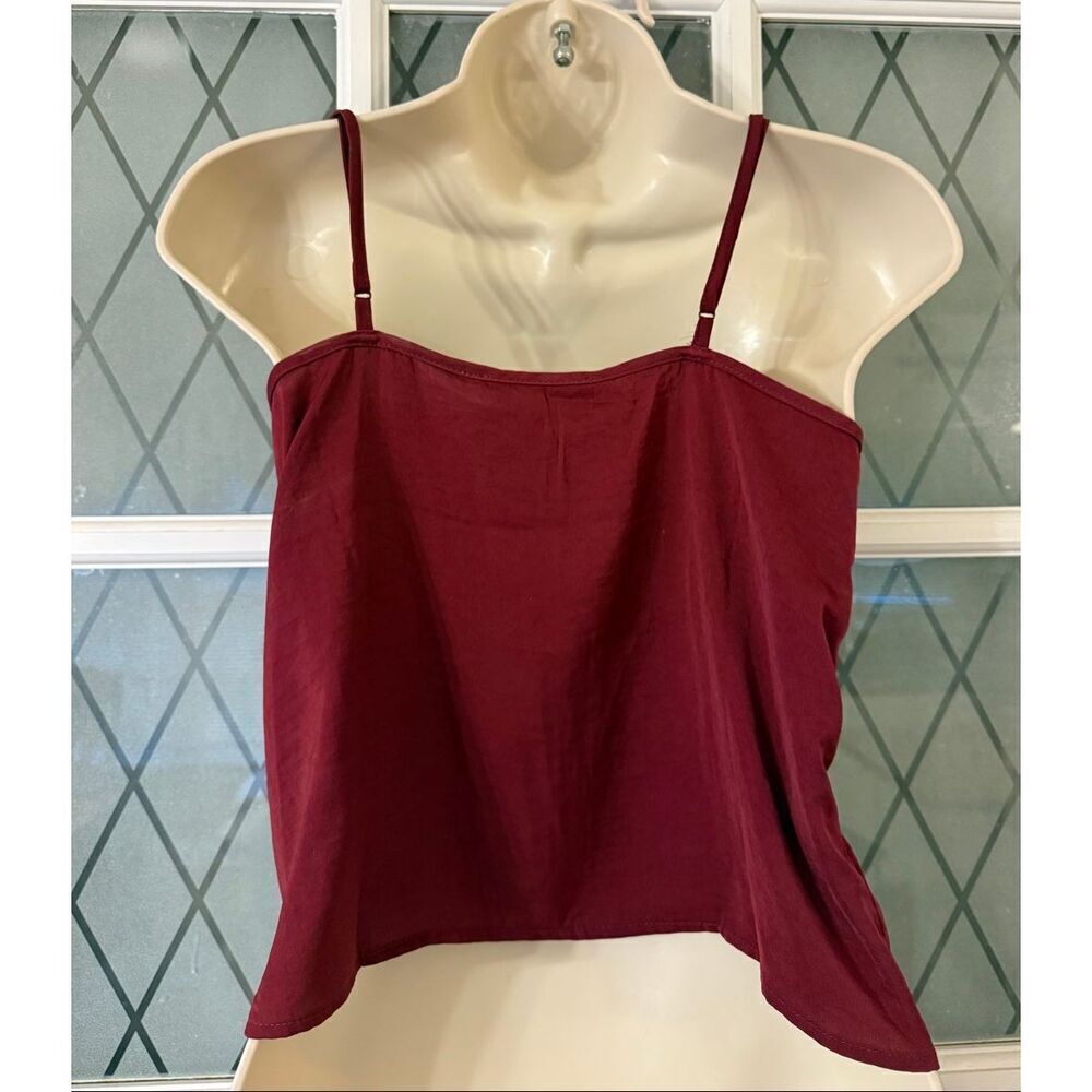 Pink Rose Women's New Dark Auburn Size Small Spaghetti Strap Cami Top - Picture 3 of 7